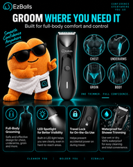 EzBalls Waterproof Body Trimmer for Men